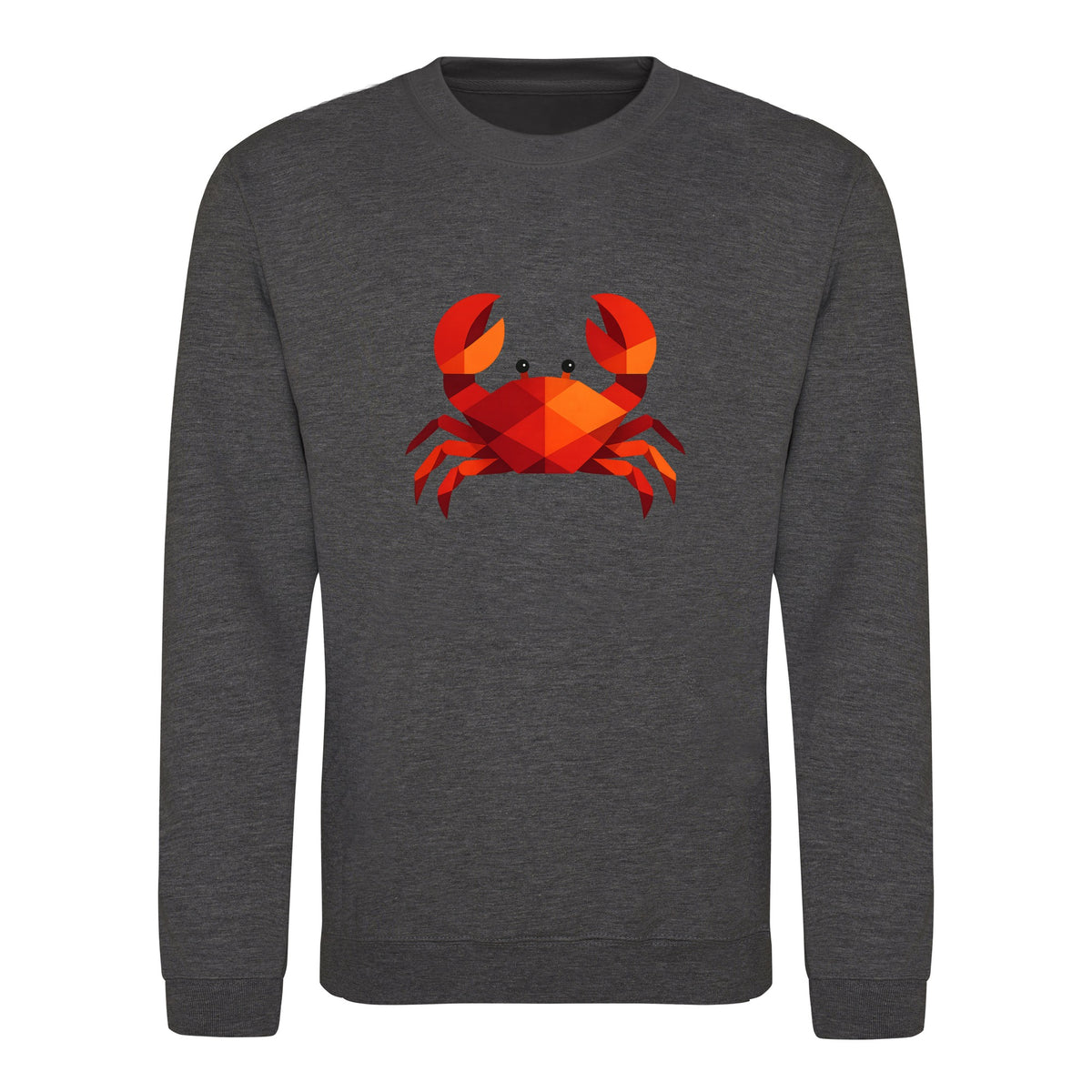 Crab in Crimson Adult Sweatshirt - Prism Kingdom Charcoal colour variant image