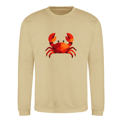 Crab in Crimson Adult Sweatshirt - Prism Kingdom Desert Sand colour variant image