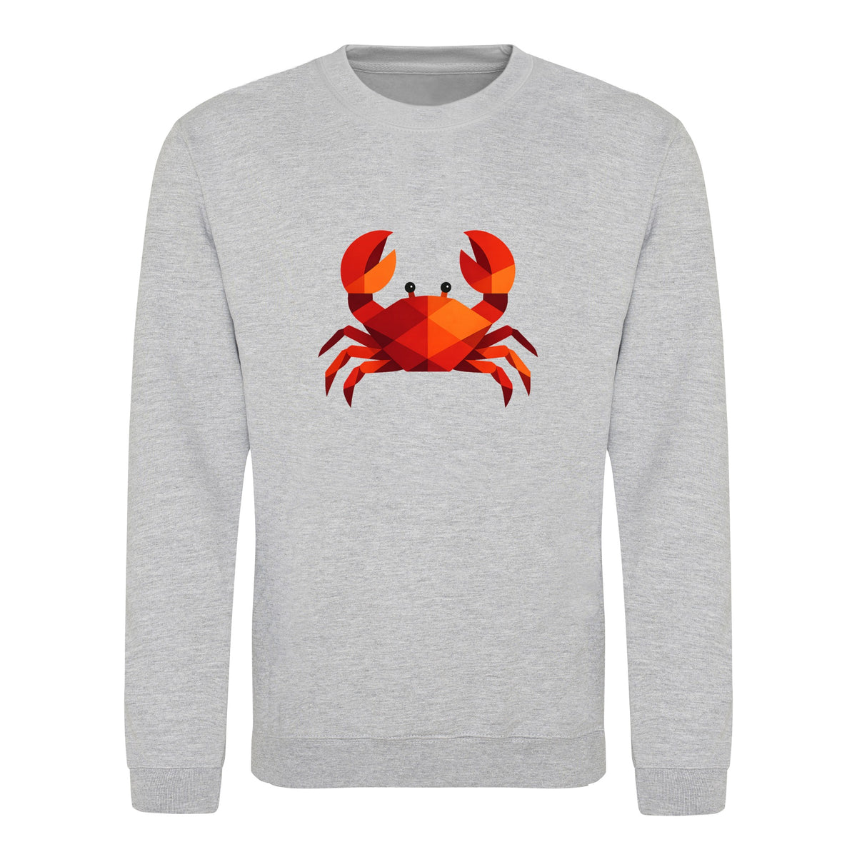 Crab in Crimson Adult Sweatshirt - Prism Kingdom Heather Grey colour variant image