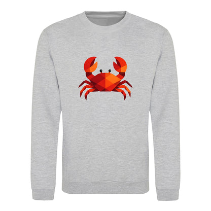 Crab in Crimson Adult Sweatshirt - Prism Kingdom Heather Grey colour variant image