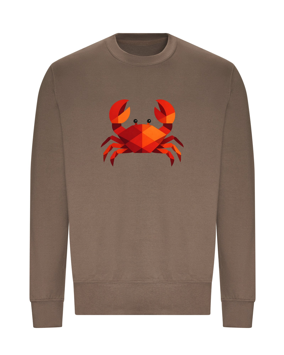 Crab in Crimson Adult Sweatshirt - Prism Kingdom Mocha Brown colour variant image