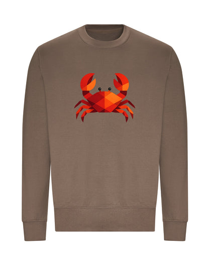 Crab in Crimson Adult Sweatshirt - Prism Kingdom Mocha Brown colour variant image