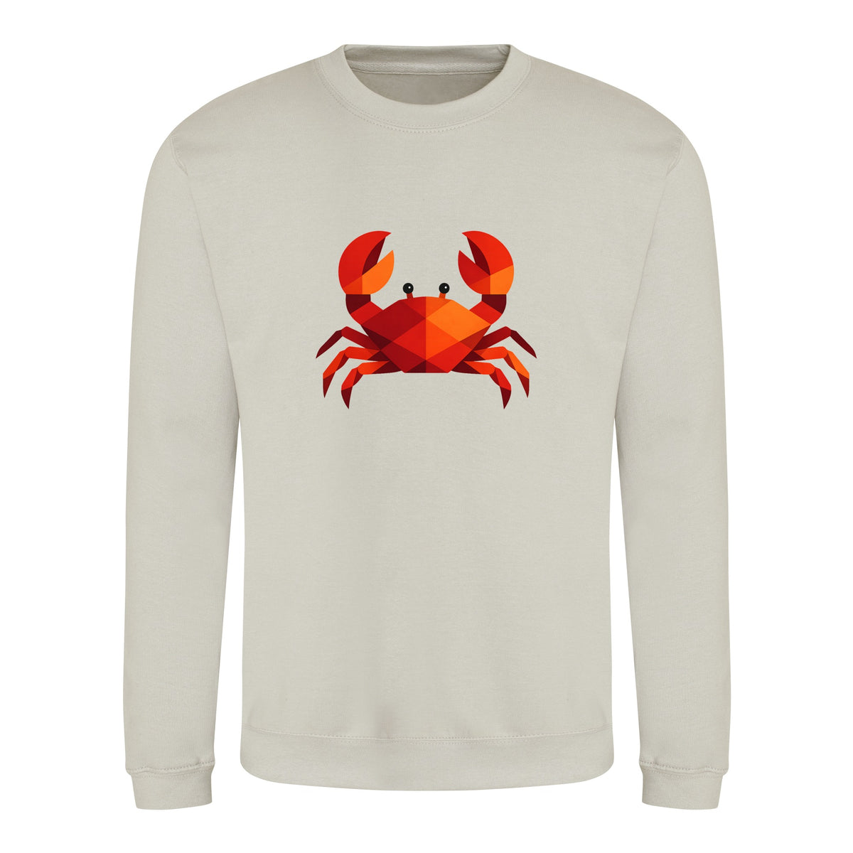 Crab in Crimson Adult Sweatshirt - Prism Kingdom Natural Stone colour variant image