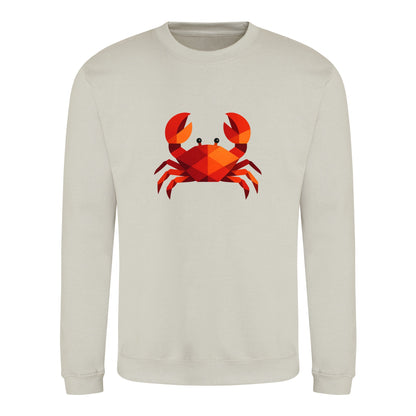 Crab in Crimson Adult Sweatshirt - Prism Kingdom Natural Stone colour variant image