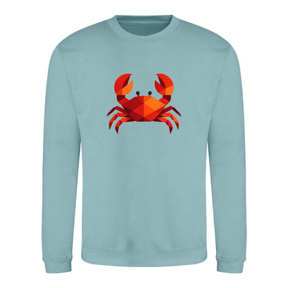 Crab in Crimson Adult Sweatshirt - Prism Kingdom Seafoam colour variant image