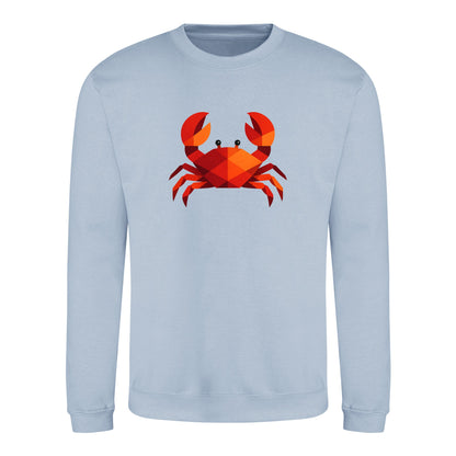 Crab in Crimson Adult Sweatshirt - Prism Kingdom Sky Blue colour variant image