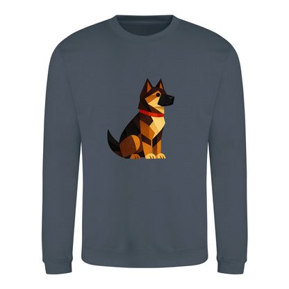 Watchful German Shepherd Adult Sweatshirt - Prism Kingdom Airforce Blue colour variant image