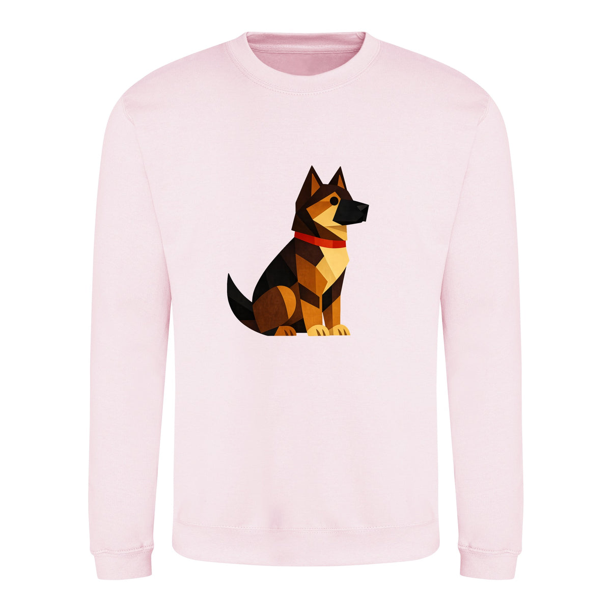 Watchful German Shepherd Adult Sweatshirt - Prism Kingdom Baby Pink colour variant image