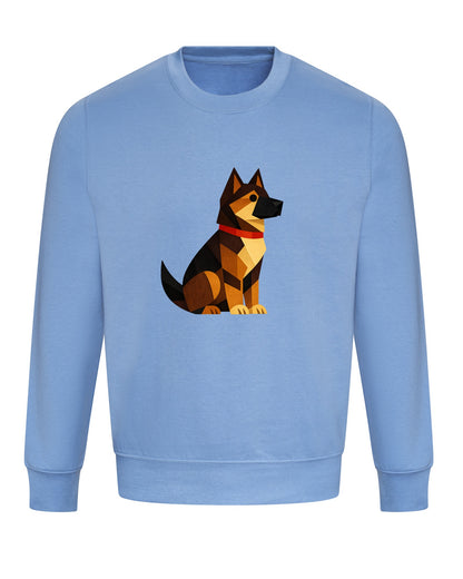Watchful German Shepherd Adult Sweatshirt - Prism Kingdom Cornflower Blue colour variant image