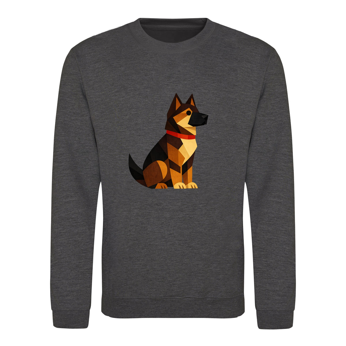 Watchful German Shepherd Adult Sweatshirt - Prism Kingdom Charcoal colour variant image