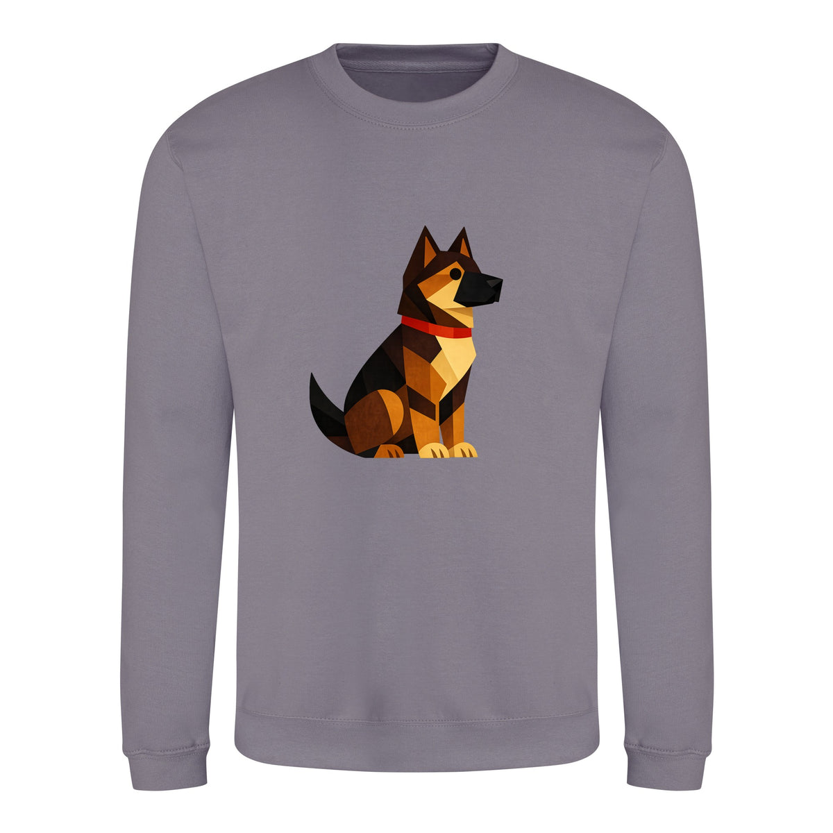 Watchful German Shepherd Adult Sweatshirt - Prism Kingdom Dusty Lilac colour variant image