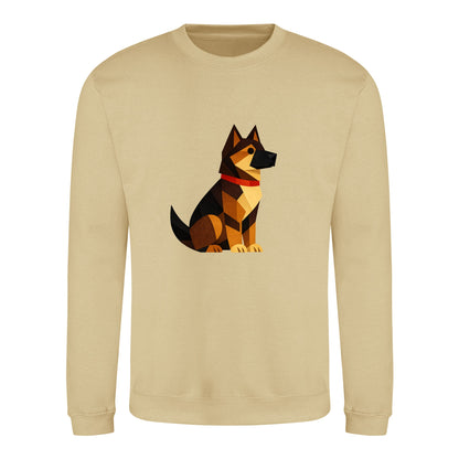Watchful German Shepherd Adult Sweatshirt - Prism Kingdom Desert Sand colour variant image
