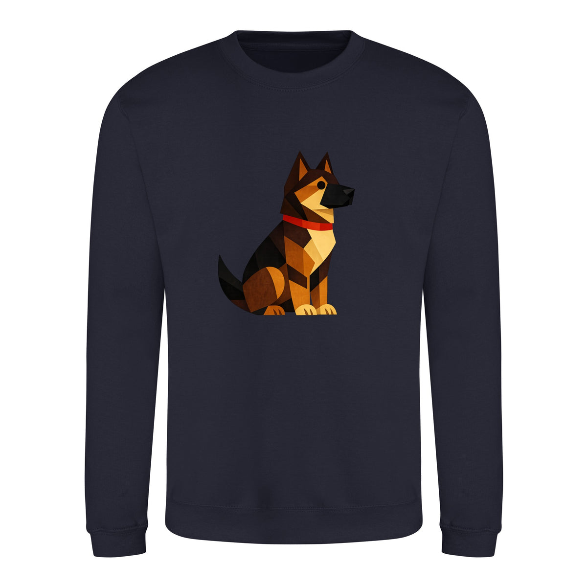 Watchful German Shepherd Adult Sweatshirt - Prism Kingdom French Navy colour variant image