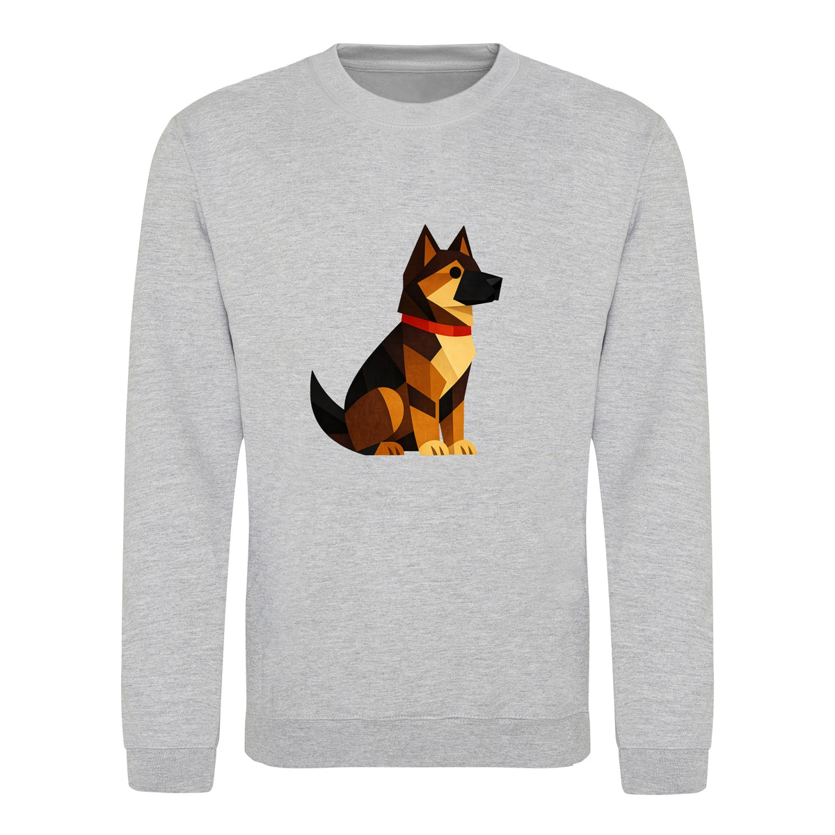 Watchful German Shepherd Adult Sweatshirt - Prism Kingdom Heather Grey colour variant image