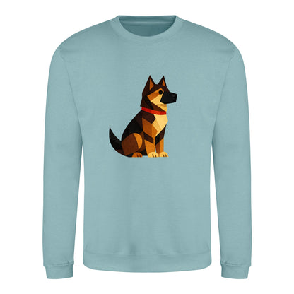 Watchful German Shepherd Adult Sweatshirt - Prism Kingdom Seafoam colour variant image