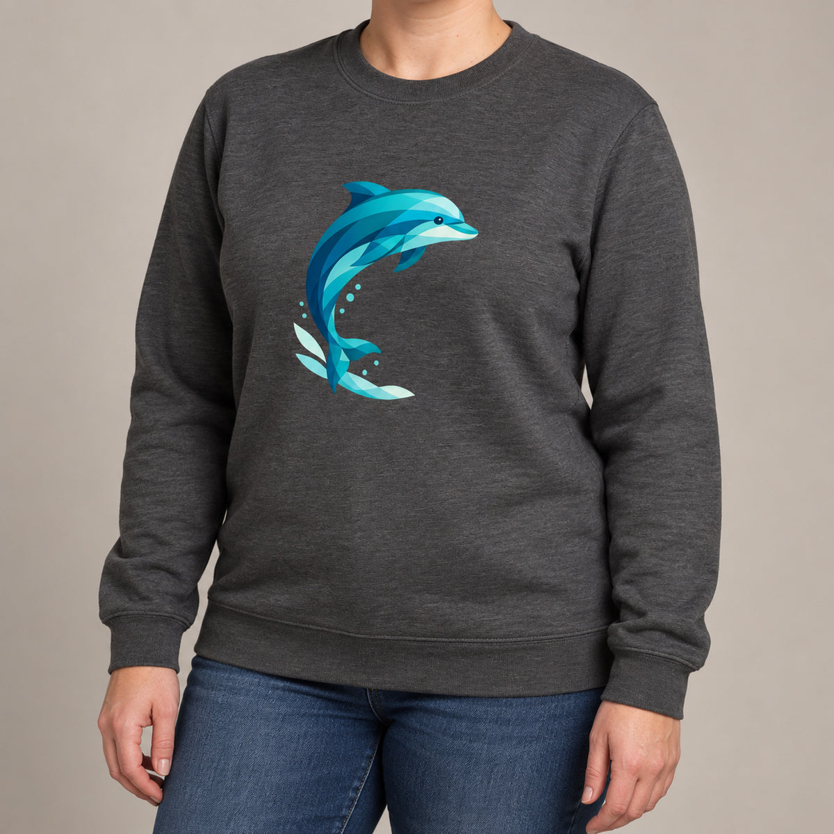 Dolphin in Motion Adult Sweatshirt - Prism Kingdom lead image