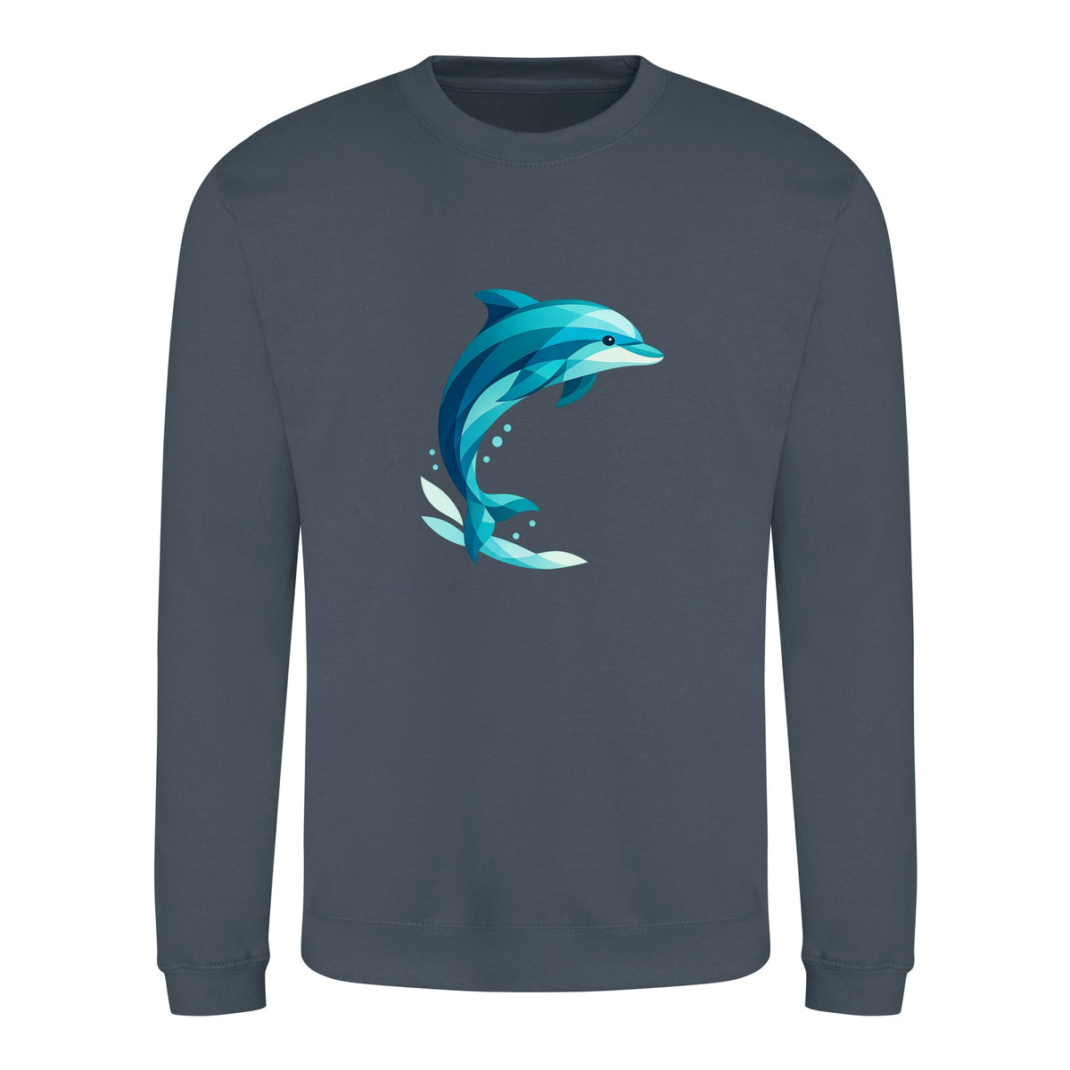 Dolphin in Motion Adult Sweatshirt - Prism Kingdom Airforce Blue colour variant image