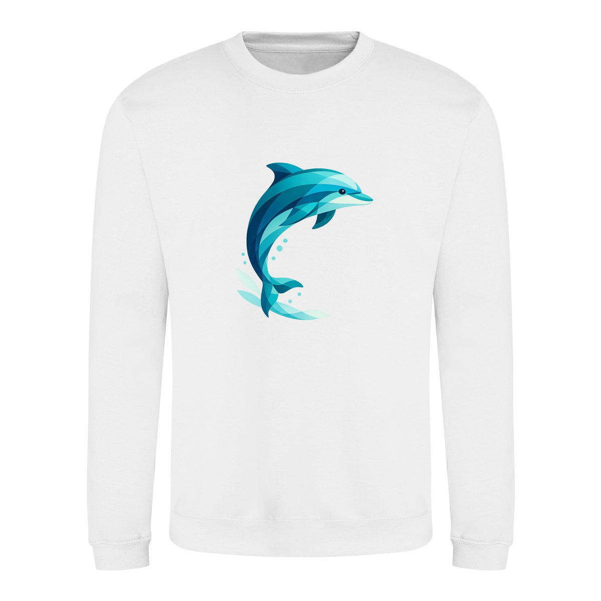 Dolphin in Motion Adult Sweatshirt - Prism Kingdom Arctic White colour variant image