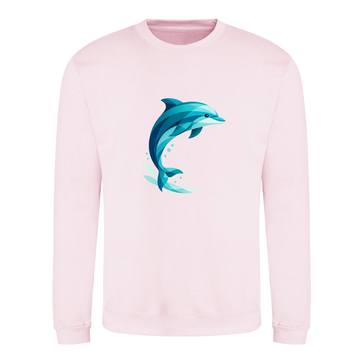 Dolphin in Motion Adult Sweatshirt - Prism Kingdom Baby Pink colour variant image