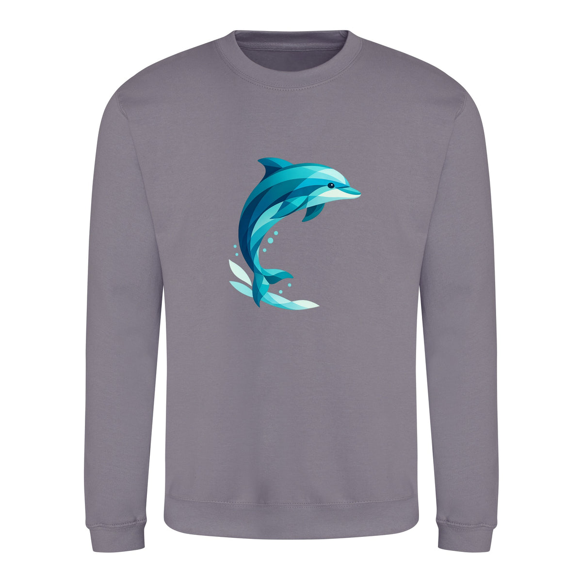 Dolphin in Motion Adult Sweatshirt - Prism Kingdom Dusty Lilac colour variant image