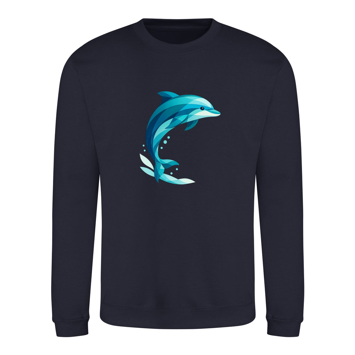 Dolphin in Motion Adult Sweatshirt - Prism Kingdom French Navy colour variant image