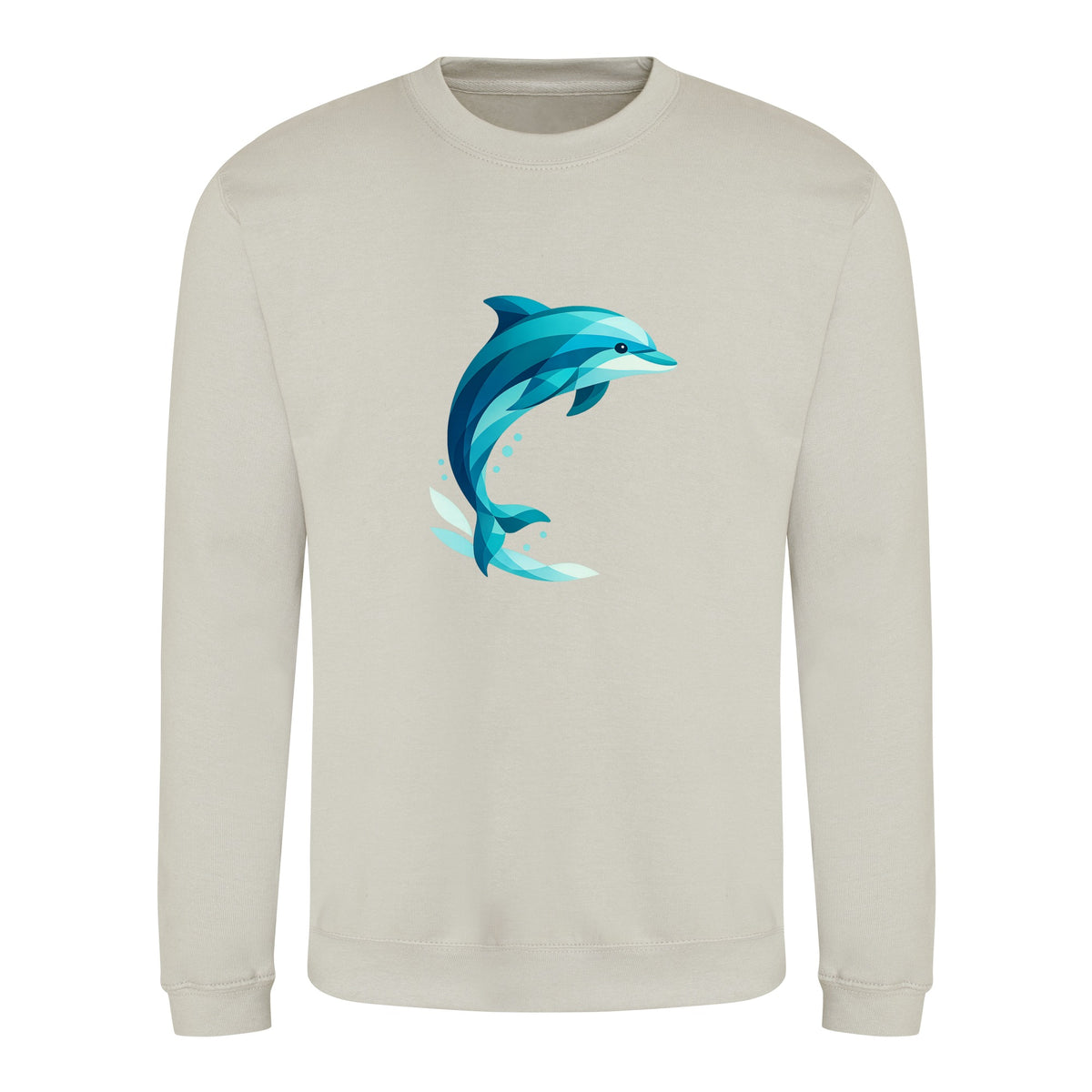 Dolphin in Motion Adult Sweatshirt - Prism Kingdom Natural Stone colour variant image