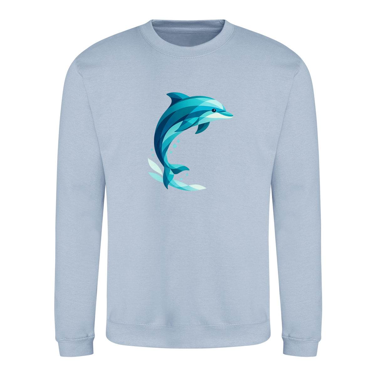 Dolphin in Motion Adult Sweatshirt - Prism Kingdom Sky Blue colour variant image