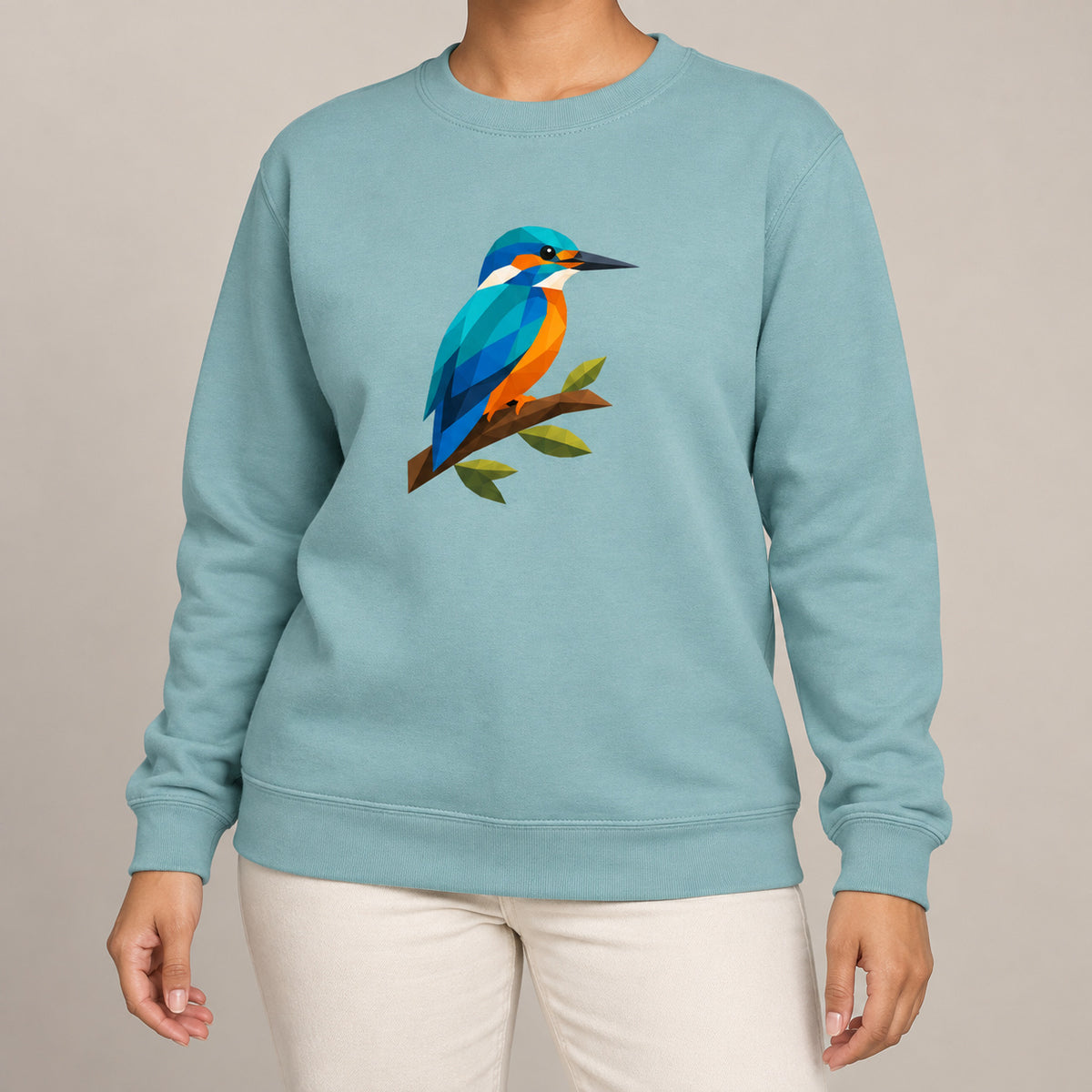 Kingfisher Among Reeds Adult Sweatshirt - Prism Kingdom lead image