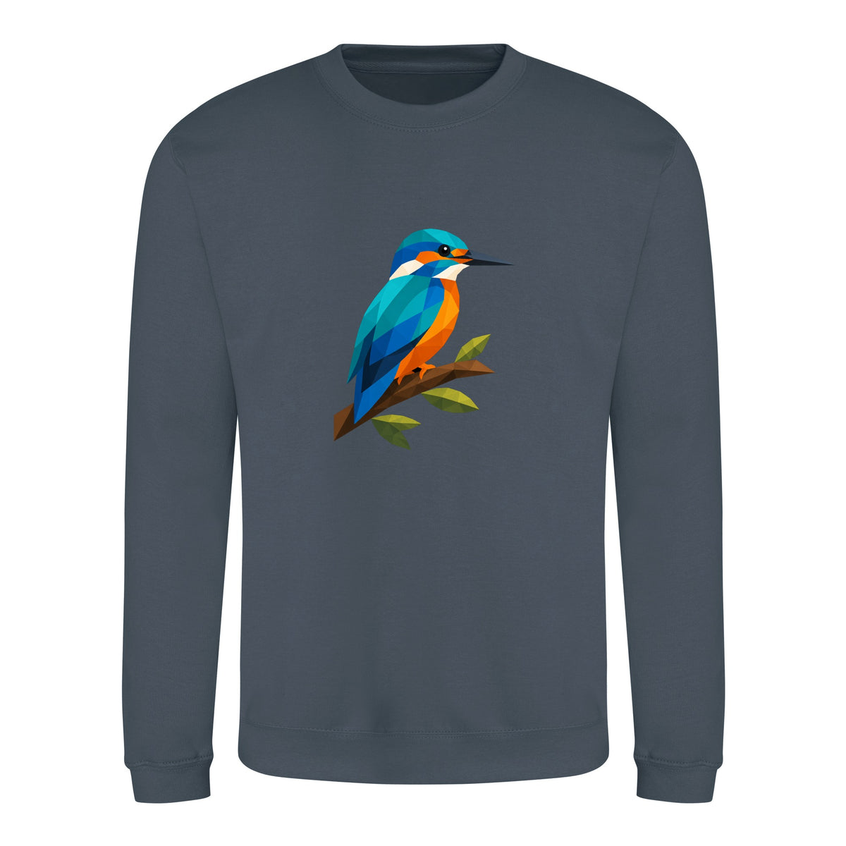 Kingfisher Among Reeds Adult Sweatshirt - Prism Kingdom Airforce Blue colour variant image
