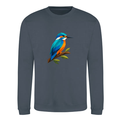 Kingfisher Among Reeds Adult Sweatshirt - Prism Kingdom Airforce Blue colour variant image