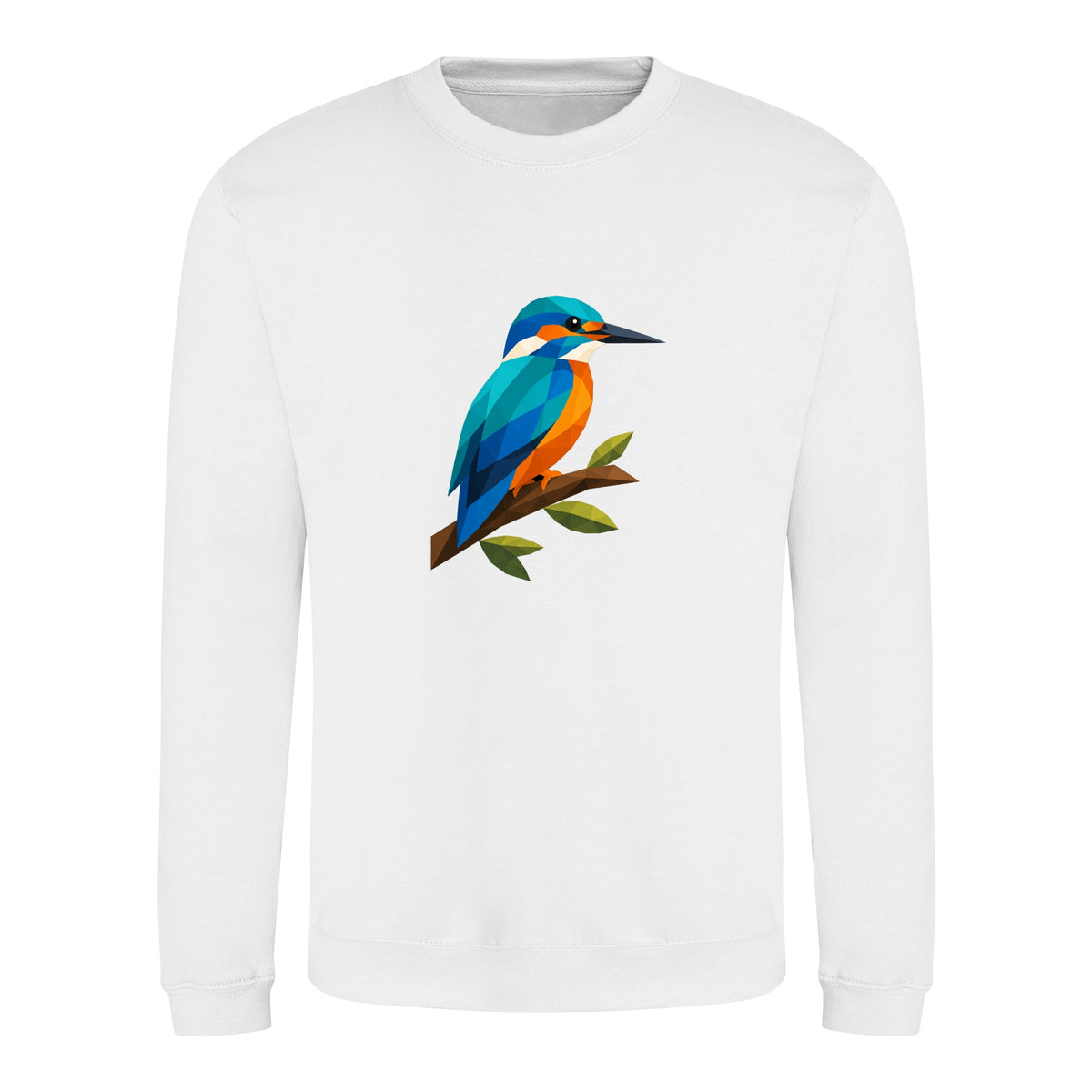 Kingfisher Among Reeds Adult Sweatshirt - Prism Kingdom Arctic White colour variant image