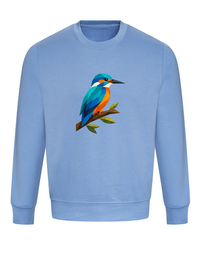 Kingfisher Among Reeds Adult Sweatshirt - Prism Kingdom Cornflower Blue colour variant image