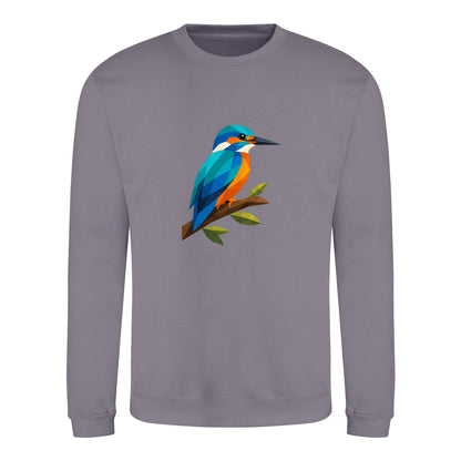 Kingfisher Among Reeds Adult Sweatshirt - Prism Kingdom Dusty Lilac colour variant image