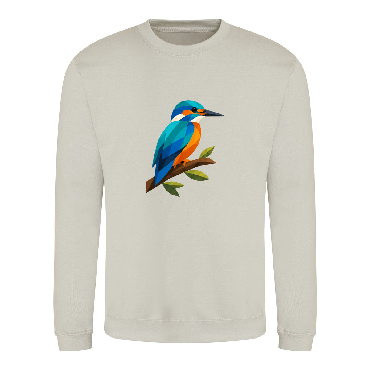 Kingfisher Among Reeds Adult Sweatshirt - Prism Kingdom Natural Stone colour variant image