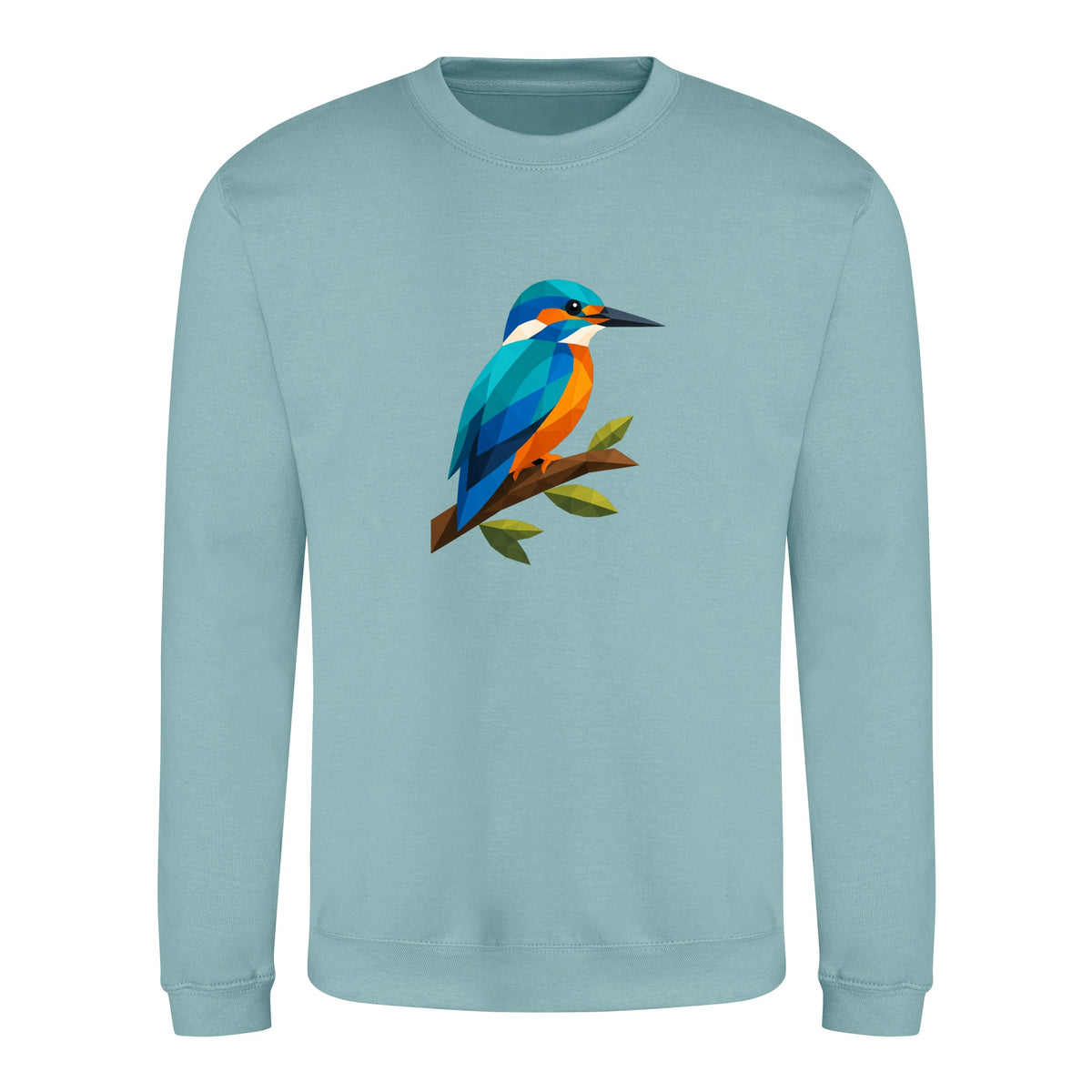 Kingfisher Among Reeds Adult Sweatshirt - Prism Kingdom Seafoam colour variant image