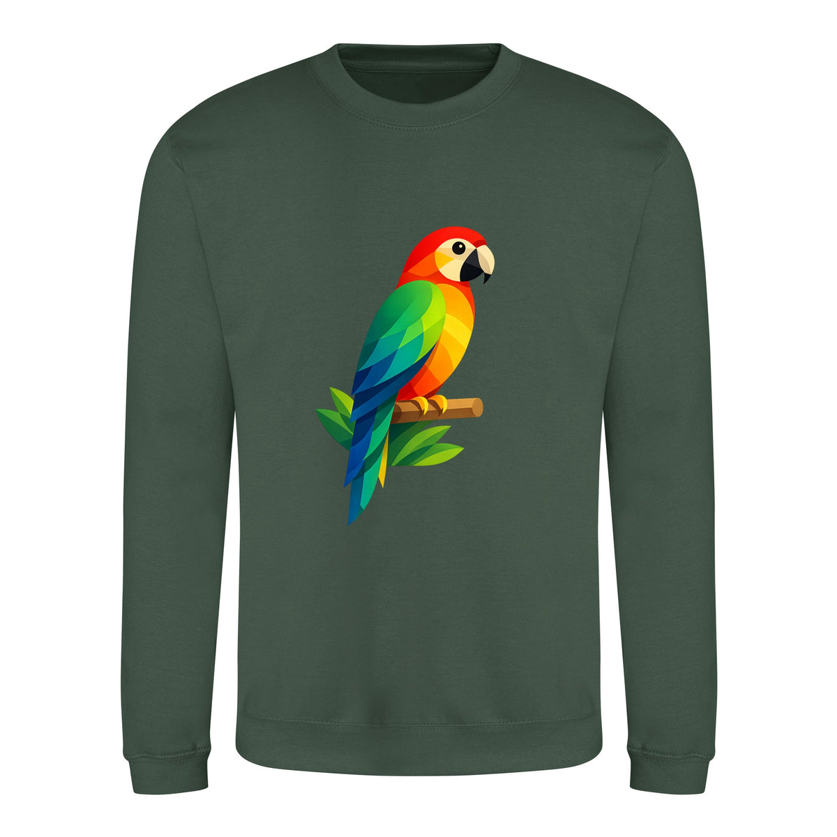 Radiant Macaw Adult Sweatshirt - Prism Kingdom Bottle Green colour variant image