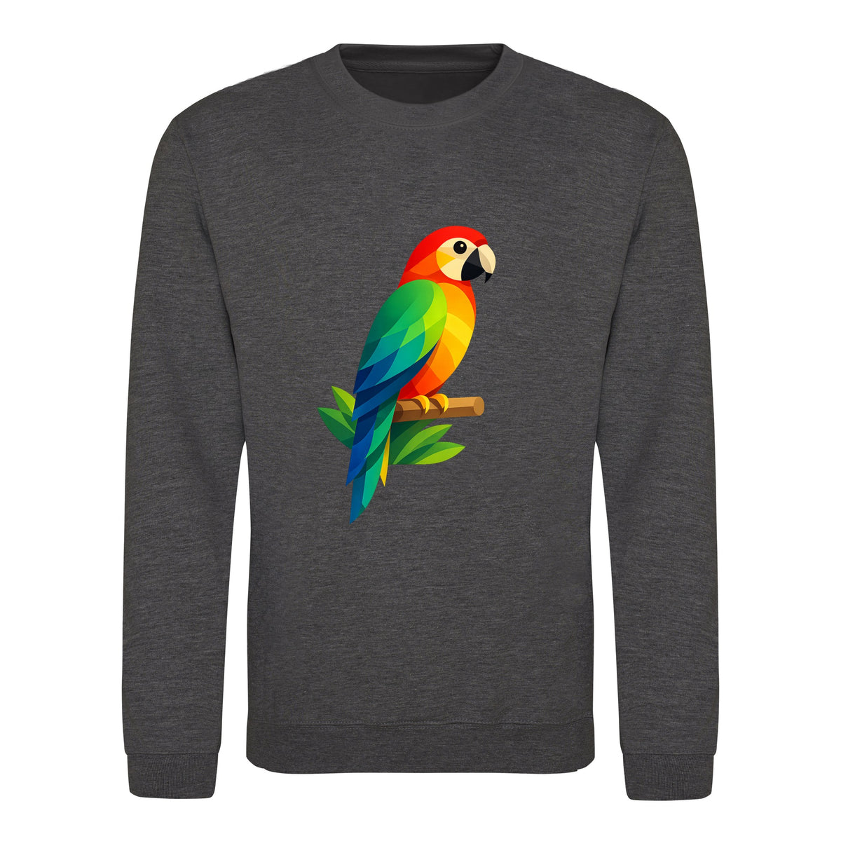 Radiant Macaw Adult Sweatshirt - Prism Kingdom Charcoal colour variant image