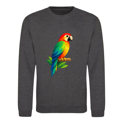 Radiant Macaw Adult Sweatshirt - Prism Kingdom Charcoal colour variant image