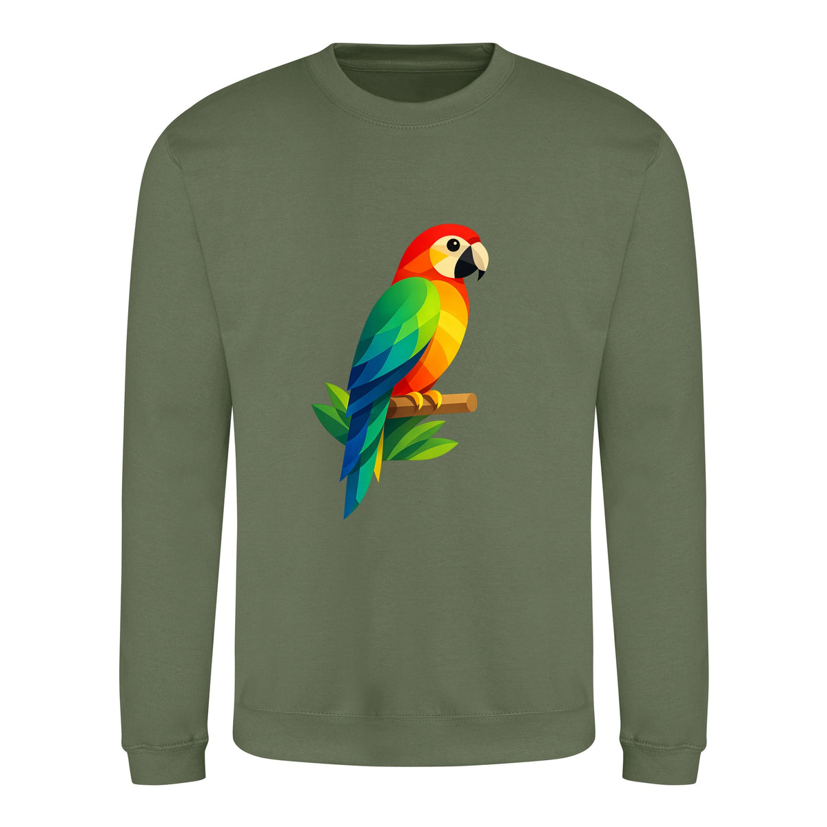Radiant Macaw Adult Sweatshirt - Prism Kingdom Earthy Green colour variant image