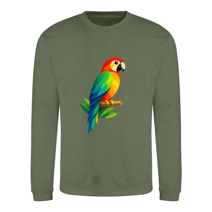 Radiant Macaw Adult Sweatshirt - Prism Kingdom Earthy Green colour variant image