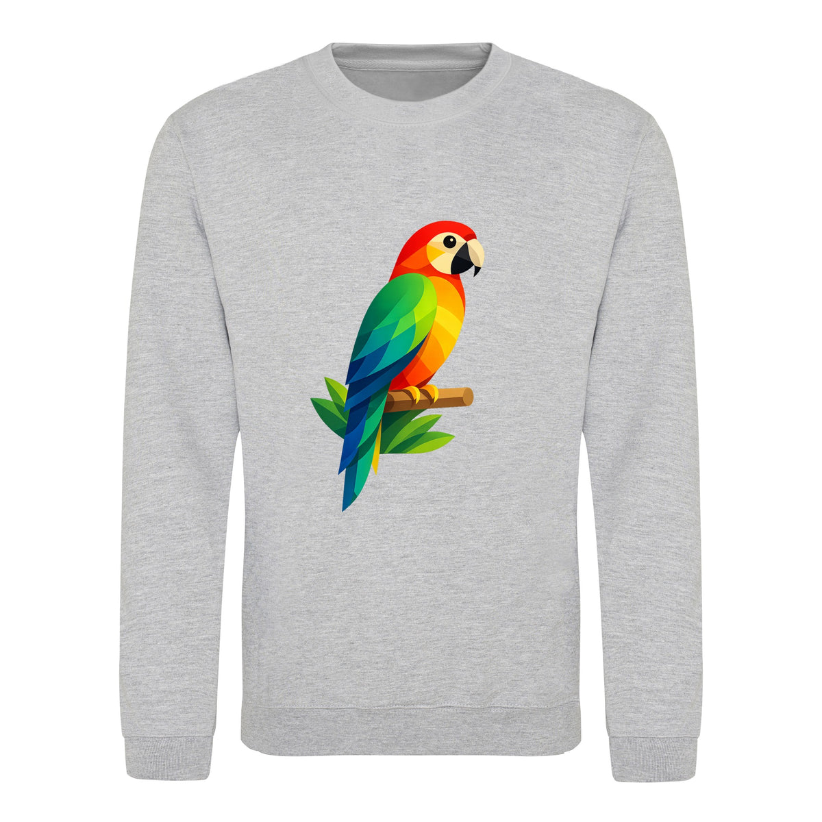 Radiant Macaw Adult Sweatshirt - Prism Kingdom Heather Grey colour variant image