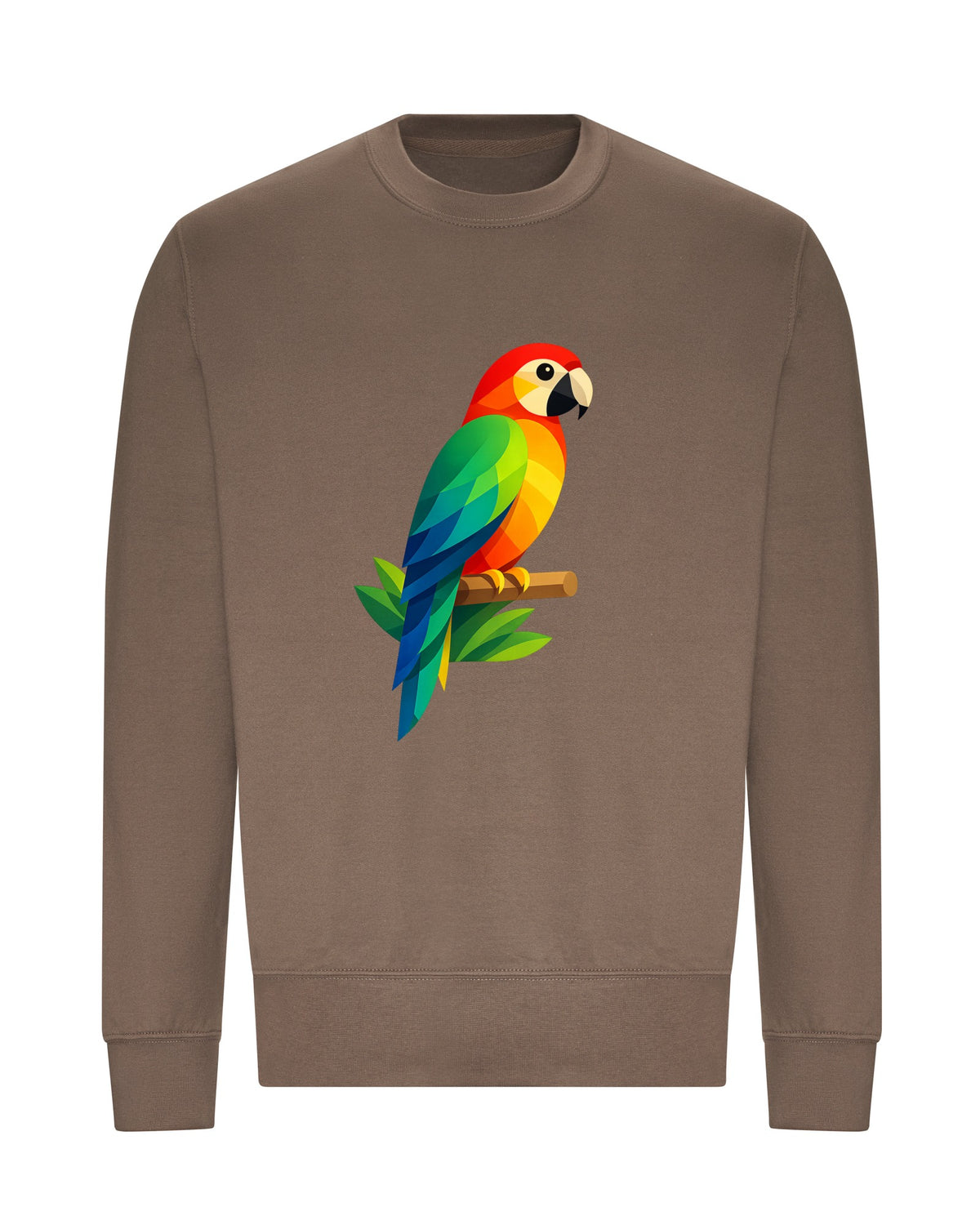 Radiant Macaw Adult Sweatshirt - Prism Kingdom Mocha Brown colour variant image