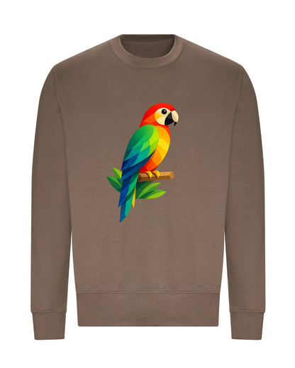 Radiant Macaw Adult Sweatshirt - Prism Kingdom Mocha Brown colour variant image