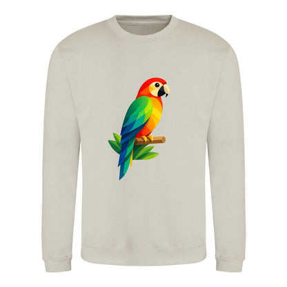 Radiant Macaw Adult Sweatshirt - Prism Kingdom Natural Stone colour variant image