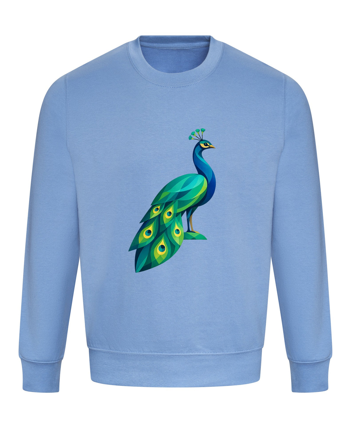 Peacock in Prism Adult Sweatshirt - Prism Kingdom Cornflower Blue colour variant image