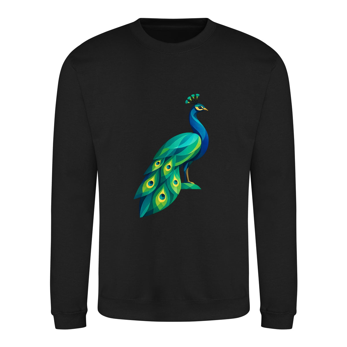 Peacock in Prism Adult Sweatshirt - Prism Kingdom Deep Black colour variant image