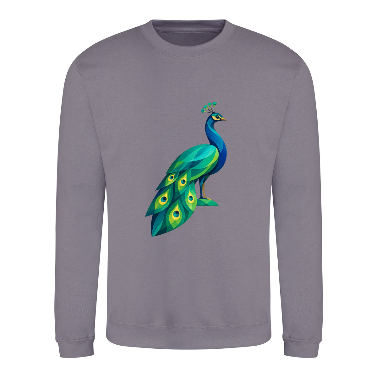Peacock in Prism Adult Sweatshirt - Prism Kingdom Dusty Lilac colour variant image