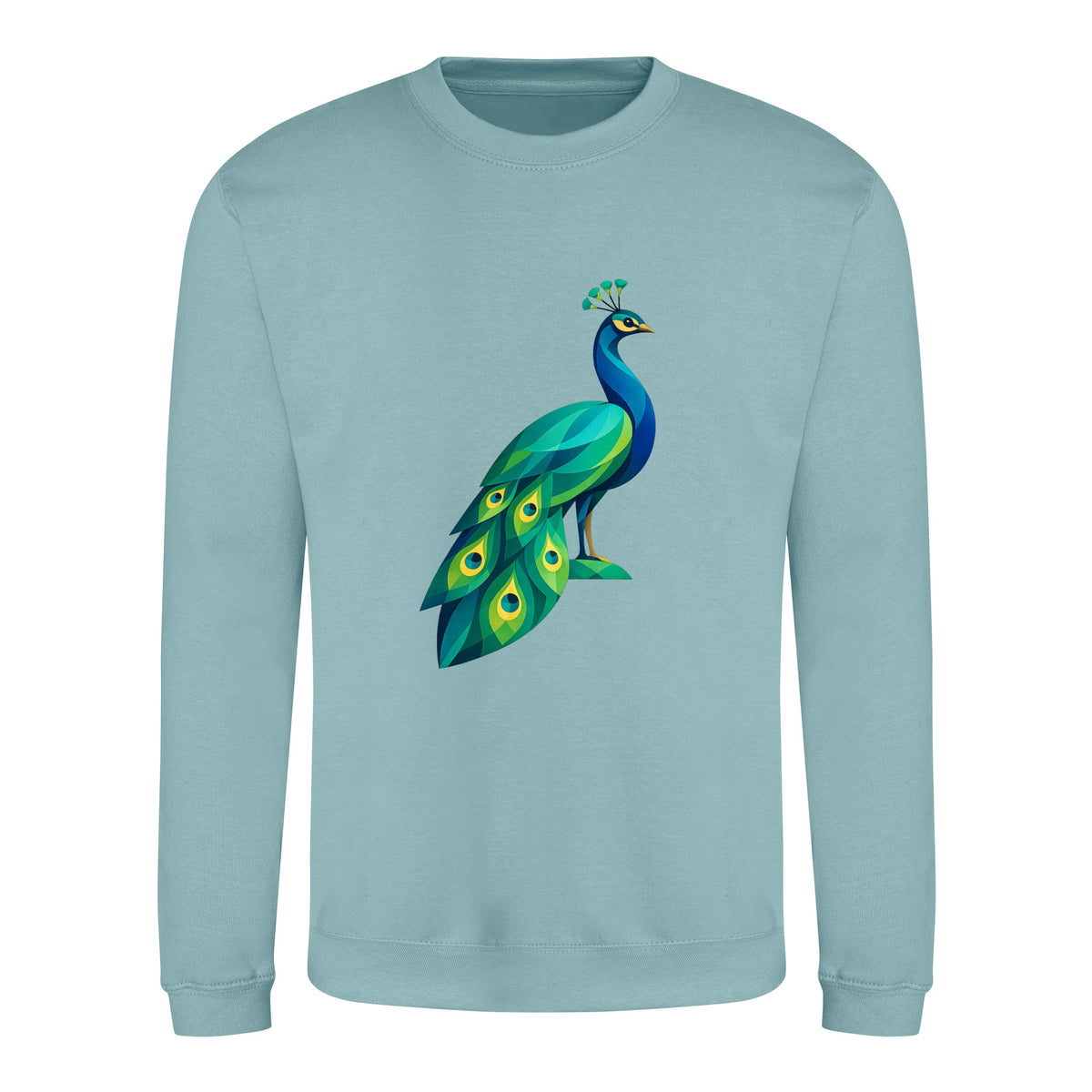 Peacock in Prism Adult Sweatshirt - Prism Kingdom Seafoam colour variant image