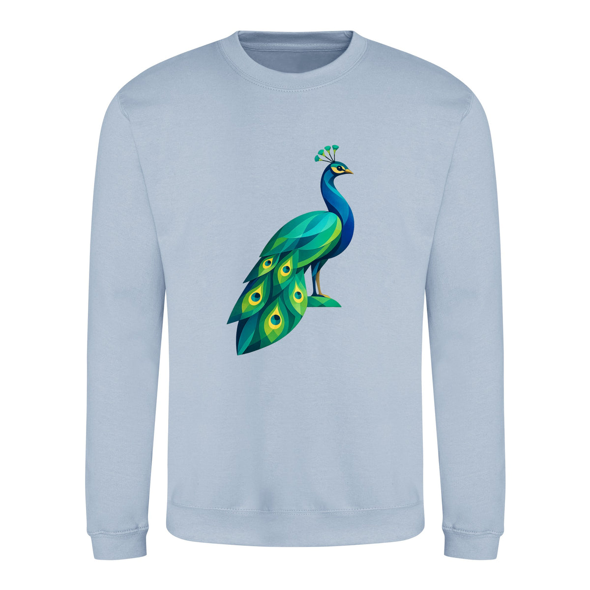 Peacock in Prism Adult Sweatshirt - Prism Kingdom Sky Blue colour variant image