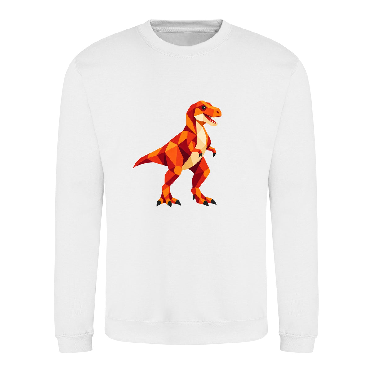 T-Rex Territory Adult Sweatshirt - Prism Kingdom Arctic White colour variant image